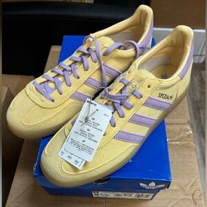 adidas Yellow and Lavender Suede Spezial Sneakers Womens 9.5 - NEW IN BOX